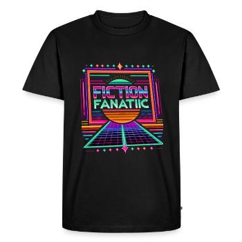 Fiction Fanatic 4 - Men's Premium Organic T-Shirt - black - Front - Nico (187cm)