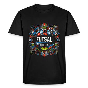 Mode Futsal Sur 5 - T-shirt Premium bio Homme - noir - Devant - Nico (187cm)
