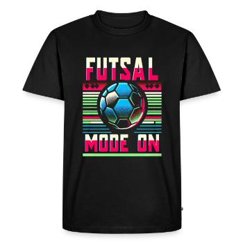 Mode Futsal Sur 8 - T-shirt Premium bio Homme - noir - Devant - Nico (187cm)