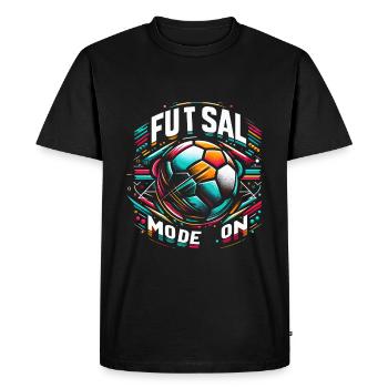 Mode Futsal Sur 9 - T-shirt Premium bio Homme - noir - Devant - Nico (187cm)