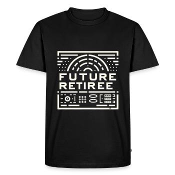 Future Retiree 6 - Men's Premium Organic T-Shirt - black - Front - Nico (187cm)