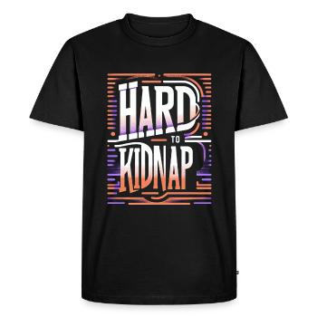 Hard to Kidnap 8 - Men's Premium Organic T-Shirt - black - Front - Nico (187cm)