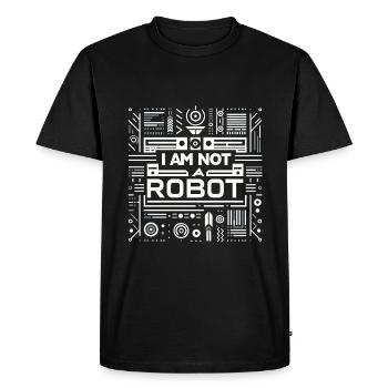 I Am Not A Robot 6 - Men's Premium Organic T-Shirt - black - Front - Nico (187cm)