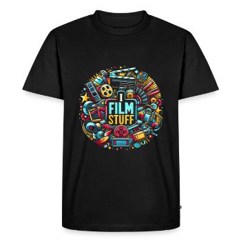 I Film Stuff 16 - Men's Premium Organic T-Shirt - black - Front - Nico (187cm)