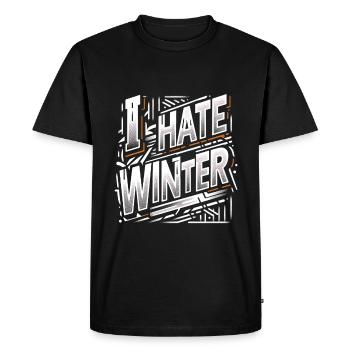 I Hate Winter 6 - Men's Premium Organic T-Shirt - black - Front - Nico (187cm)