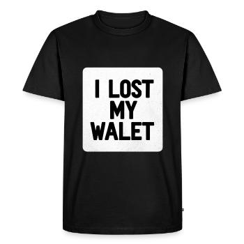I Lost My Wallet 14 - Men's Premium Organic T-Shirt - black - Front - Nico (187cm)