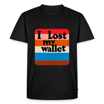 I Lost My Wallet 16 - Men's Premium Organic T-Shirt - black - Front - Nico (187cm)