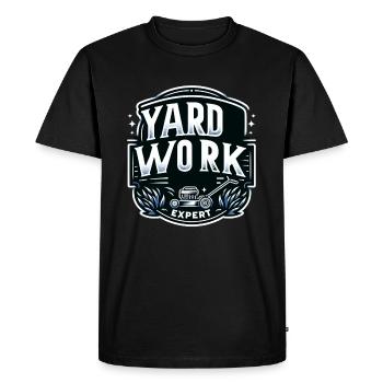 Yard Work Expert 13 - Men's Premium Organic T-Shirt - black - Front - Nico (187cm)