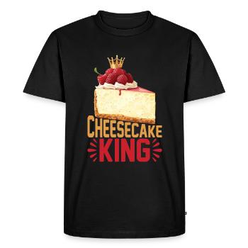Gâteau au fromage King 12 - T-shirt Premium bio Homme - noir - Devant - Nico (187cm)