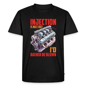 Injection Is Nice But I'd Rather Be Blown 16 - Men's Premium Organic T-Shirt - black - Front - Nico (187cm)