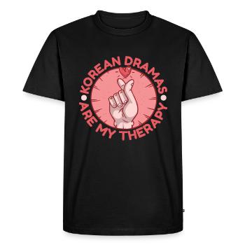 Les drames coréens sont ma thérapie 8 - T-shirt Premium bio Homme - noir - Devant - Nico (187cm)