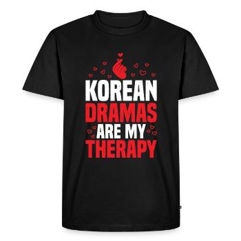 Les drames coréens sont ma thérapie 10 - T-shirt Premium bio Homme - noir - Devant - Nico (187cm)