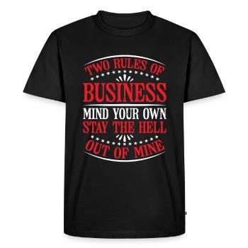 Deux règles d’affaires, faites attention à vos propres 38 - T-shirt Premium bio Homme - noir - Devant - Nico (187cm)