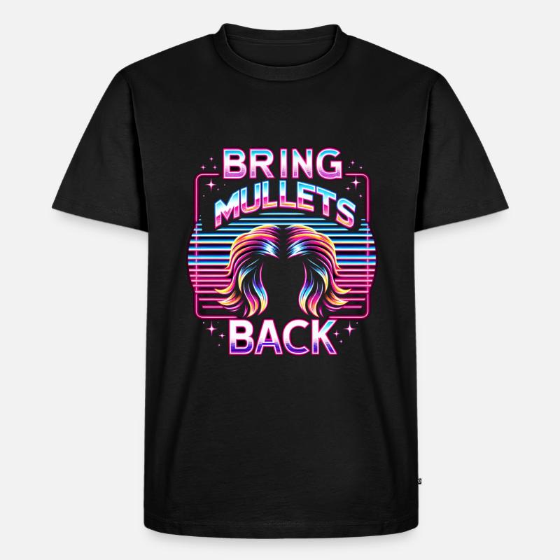 Bring Mullets Back 11 - Männer Premium Bio T-Shirt - Schwarz