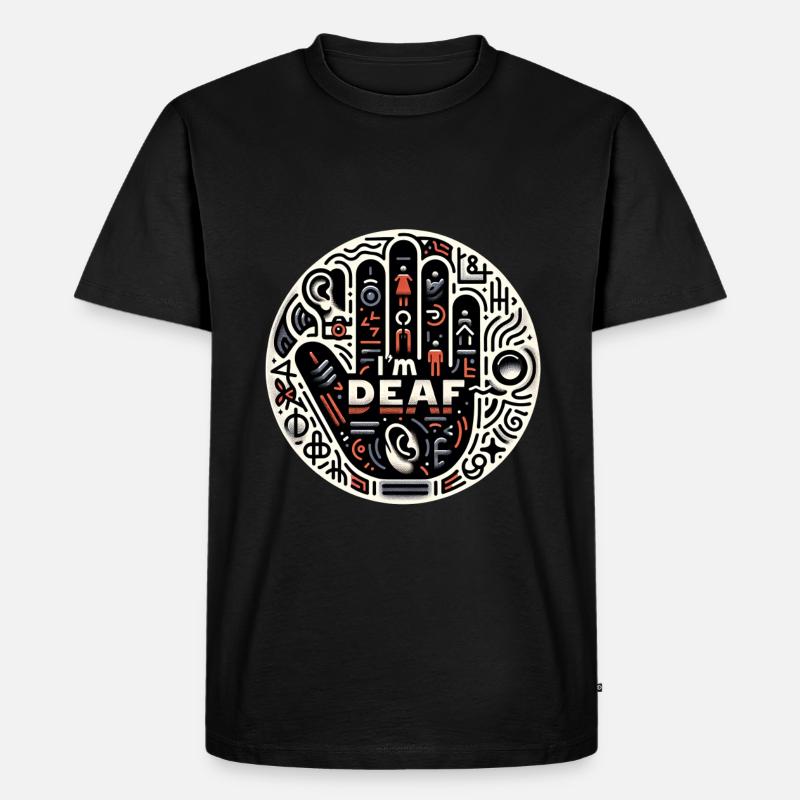 I'm Deaf 42 - Männer Premium Bio T-Shirt - Schwarz