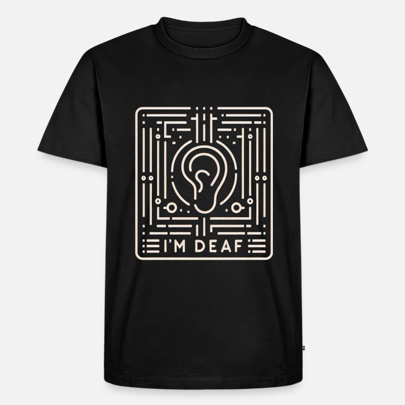 I'm Deaf 40 - Männer Premium Bio T-Shirt - Schwarz