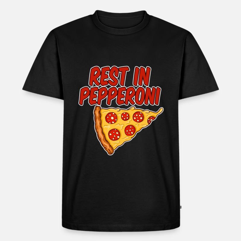 Rest In Pepperoni 4 - Männer Premium Bio T-Shirt - Schwarz