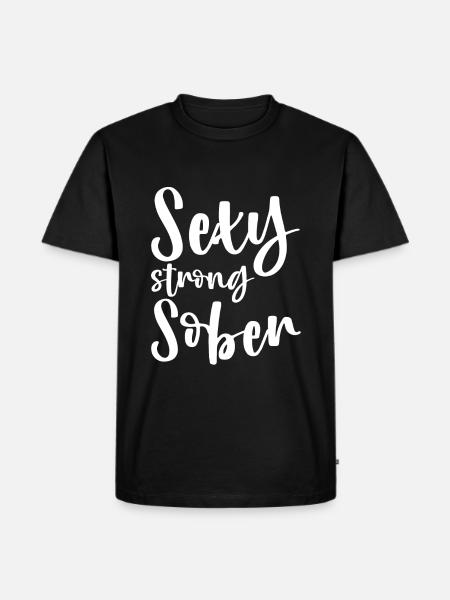 Sexy Strong Sober 2 - Männer Premium Bio T-Shirt - Schwarz