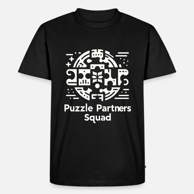 Puzzle Partners Squad - Männer Premium Bio T-Shirt - Schwarz