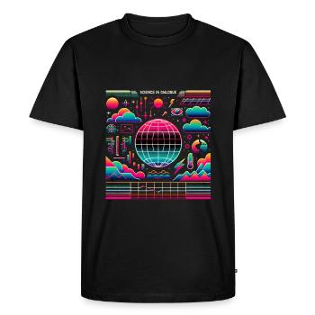 La science en dialogue 2 - T-shirt Premium bio Homme - noir - Devant - Nico (187cm)