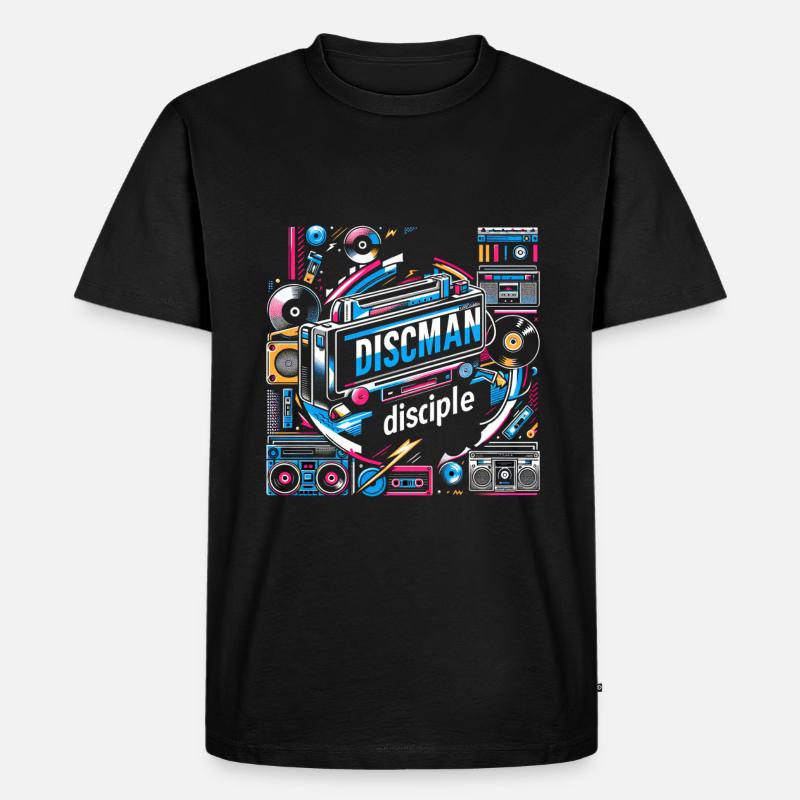 Discman Disciple - Männer Premium Bio T-Shirt - Schwarz