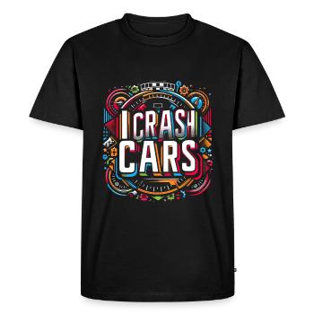 I Crash Cars 11 - Men's Premium Organic T-Shirt - black - Front - Nico (187cm)
