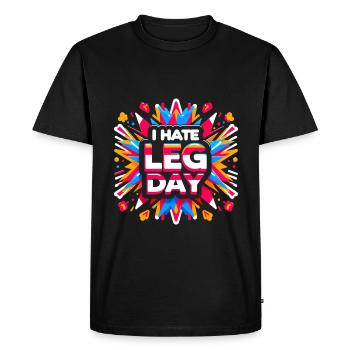 I Hate Leg Day 35 - Men's Premium Organic T-Shirt - black - Front - Nico (187cm)