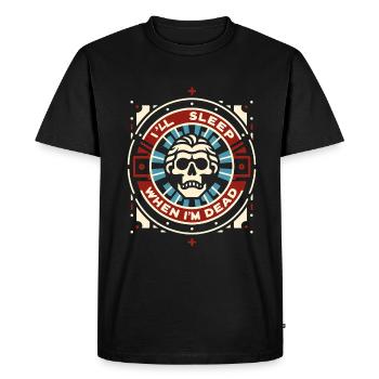 I'll Sleep When I'm Dead 4 - Men's Premium Organic T-Shirt - black - Front - Nico (187cm)