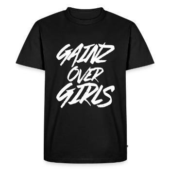 Gainz sur les filles - T-shirt Premium bio Homme - noir - Devant - Nico (187cm)