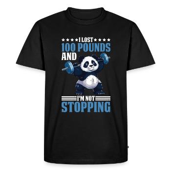 I Lost 100 Pounds And I'm Not Stopping 20 - Men's Premium Organic T-Shirt - black - Front - Nico (187cm)