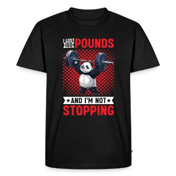 I Lost 100 Pounds And I'm Not Stopping 21 - Men's Premium Organic T-Shirt - black - Front - Nico (187cm)