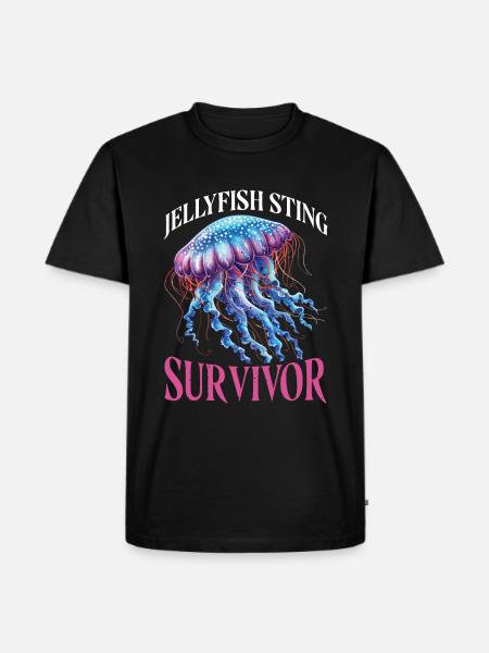 Jellyfish Sting Survivor 21 - Men's Premium Organic T-Shirt - black