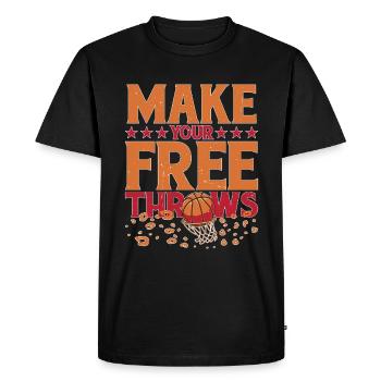 Make Your Free Throws 5 - Men's Premium Organic T-Shirt - black - Front - Nico (187cm)