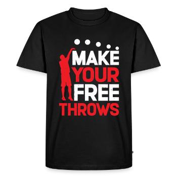 Make Your Free Throws 7 - Men's Premium Organic T-Shirt - black - Front - Nico (187cm)