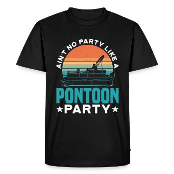 Ain't No Party Like A Pontoon Party 2 - Men's Premium Organic T-Shirt - black - Front - Nico (187cm)
