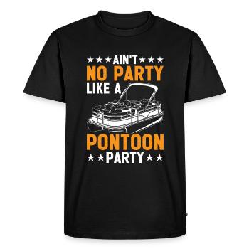Ain't No Party Like A Pontoon Party 3 - Men's Premium Organic T-Shirt - black - Front - Nico (187cm)