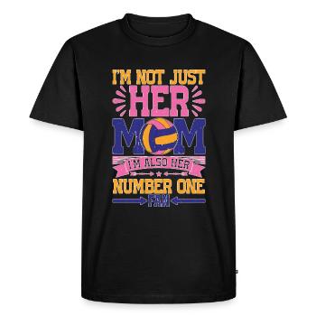 Je ne suis pas seulement sa mère, je suis aussi sa fan numéro un - T-shirt Premium bio Homme - noir - Devant - Nico (187cm)