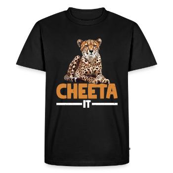 Cheeta-le 2 - T-shirt Premium bio Homme - noir - Devant - Nico (187cm)