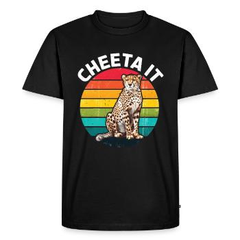Cheeta Il - T-shirt Premium bio Homme - noir - Devant - Nico (187cm)