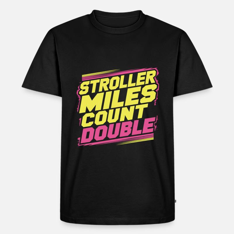 Stroller Miles Count Double 13 - Männer Premium Bio T-Shirt - Schwarz