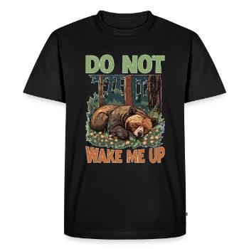 Do Not Wake Me Up 24 - Men's Premium Organic T-Shirt - black - Front - Nico (187cm)