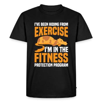 Je suis dans le programme de protection de la condition physique 7 - T-shirt Premium bio Homme - noir - Devant - Nico (187cm)
