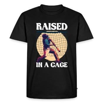Élevé dans une cage 27 - T-shirt Premium bio Homme - noir - Devant - Nico (187cm)