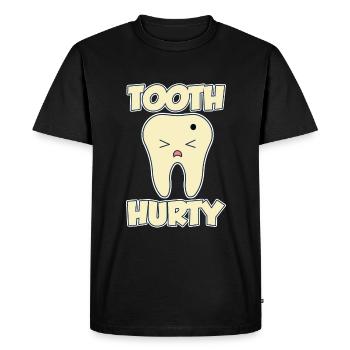 Dent blessée 4 - T-shirt Premium bio Homme - noir - Devant - Nico (187cm)