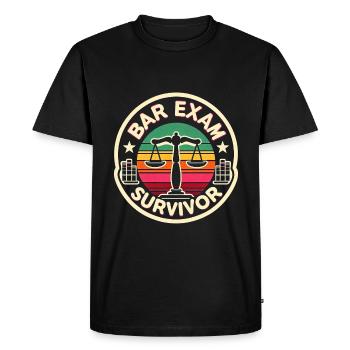 Survivant de l’examen du barreau 14 - T-shirt Premium bio Homme - noir - Devant - Nico (187cm)