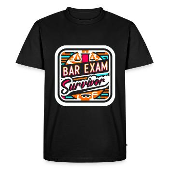 Survivant de l’examen du barreau 15 - T-shirt Premium bio Homme - noir - Devant - Nico (187cm)