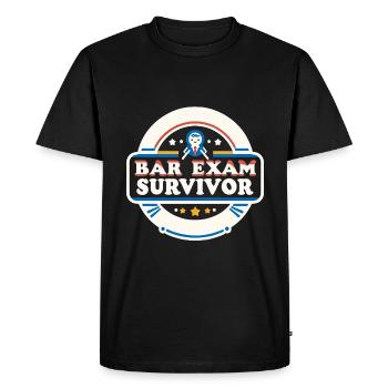 Survivant de l’examen du barreau 9 - T-shirt Premium bio Homme - noir - Devant - Nico (187cm)
