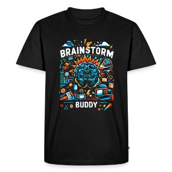 Brainstorm Buddy 12 - T-shirt Premium bio Homme - noir - Devant - Nico (187cm)