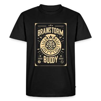 Brainstorming Buddy 6 - T-shirt Premium bio Homme - noir - Devant - Nico (187cm)