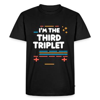 I'm The Third Triplet 5 - Men's Premium Organic T-Shirt - black - Front - Nico (187cm)